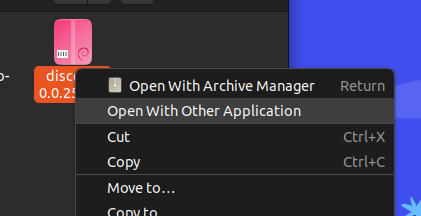 escolhendo a opção de abrir com outras aplicações